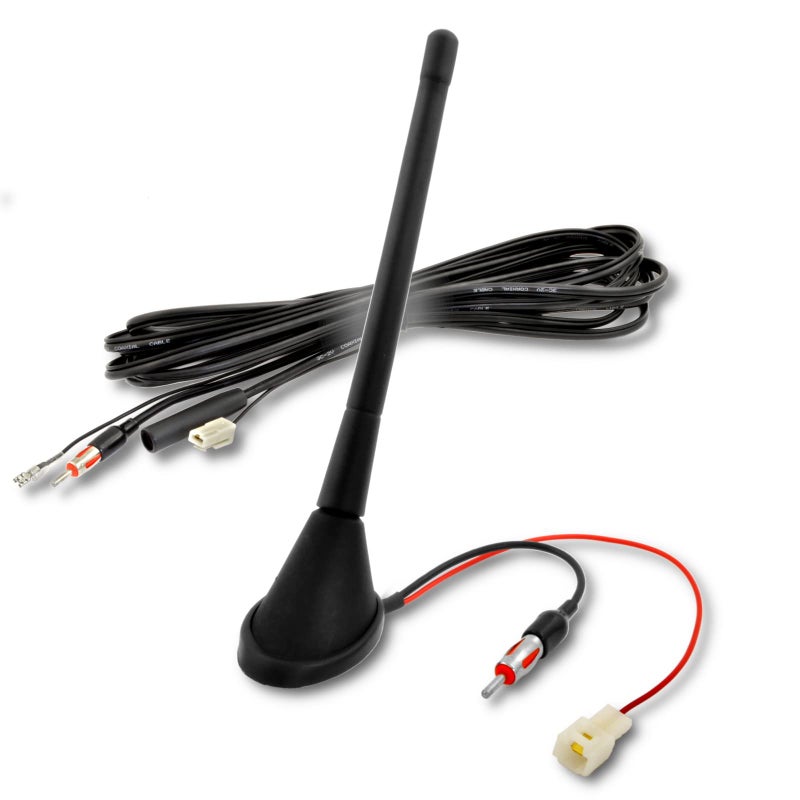 The Wires Zone Universal Roof Mount AM/FM Bands Radio Stereo Amplified Car Truck SUV Antenna - Image 1